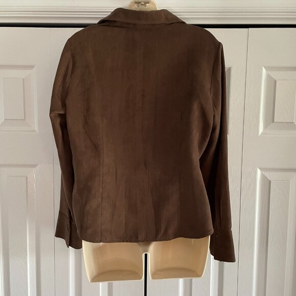 Fred David Suede Soft Blouse Fitted Classic - Picture 4 of 7